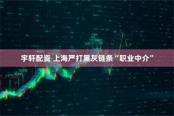 宇轩配资 上海严打黑灰链条“职业中介”