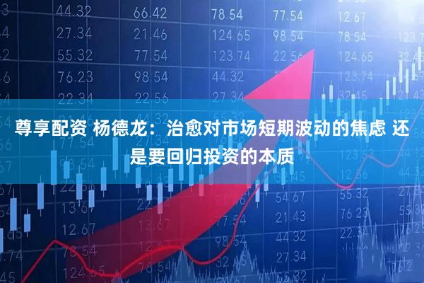 尊享配资 杨德龙：治愈对市场短期波动的焦虑 还是要回归投资的本质