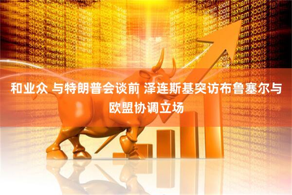 和业众 与特朗普会谈前 泽连斯基突访布鲁塞尔与欧盟协调立场