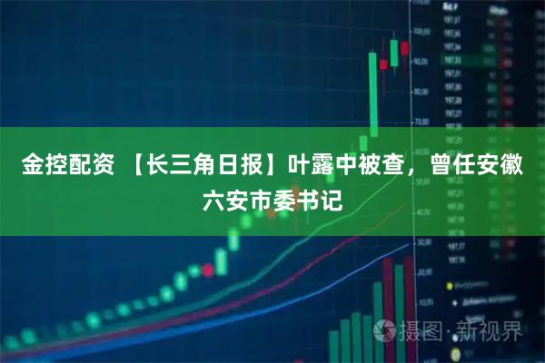 金控配资 【长三角日报】叶露中被查，曾任安徽六安市委书记